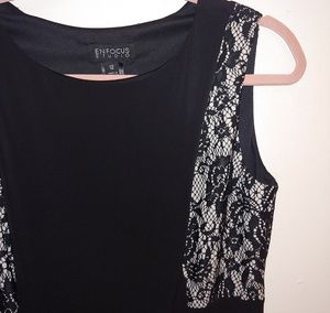 Enfocus Studio - Cocktail Dress - Black & Ivory